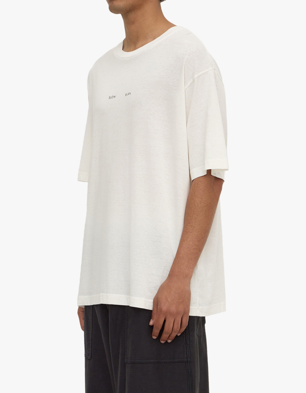 Slow Burn Cotton Hemp Tee - Antique White