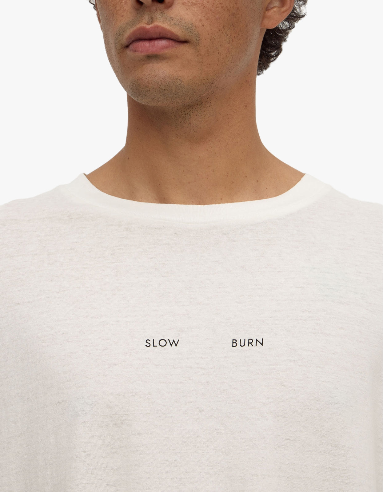 Slow Burn Cotton Hemp Tee - Antique White