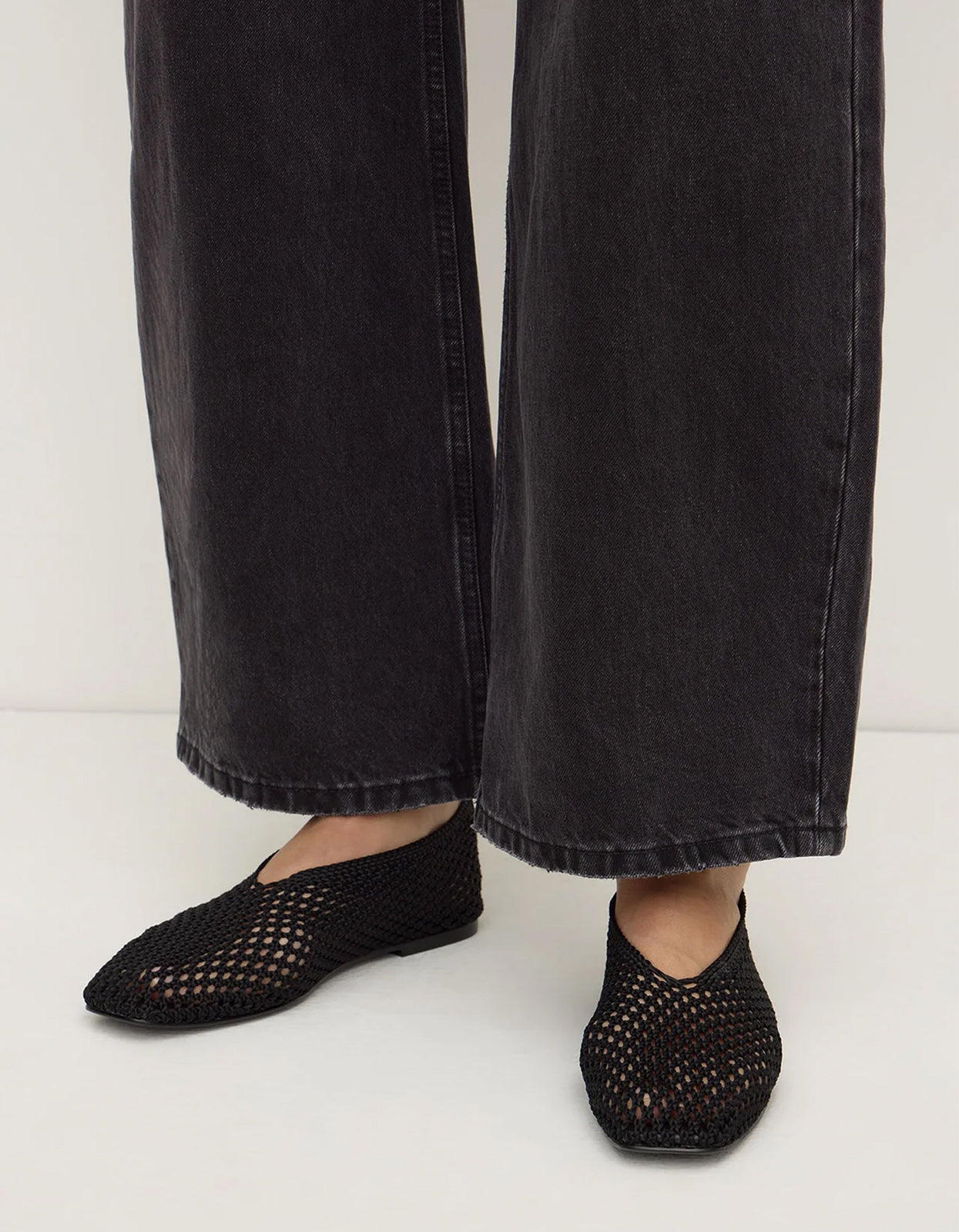 Willa Crochet Ballet Flat - Black