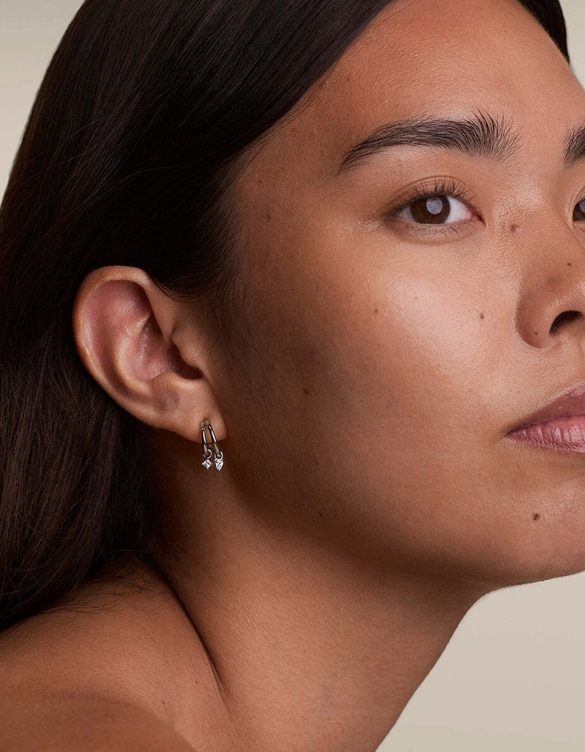 Celestial Crystal Huggies - Silver