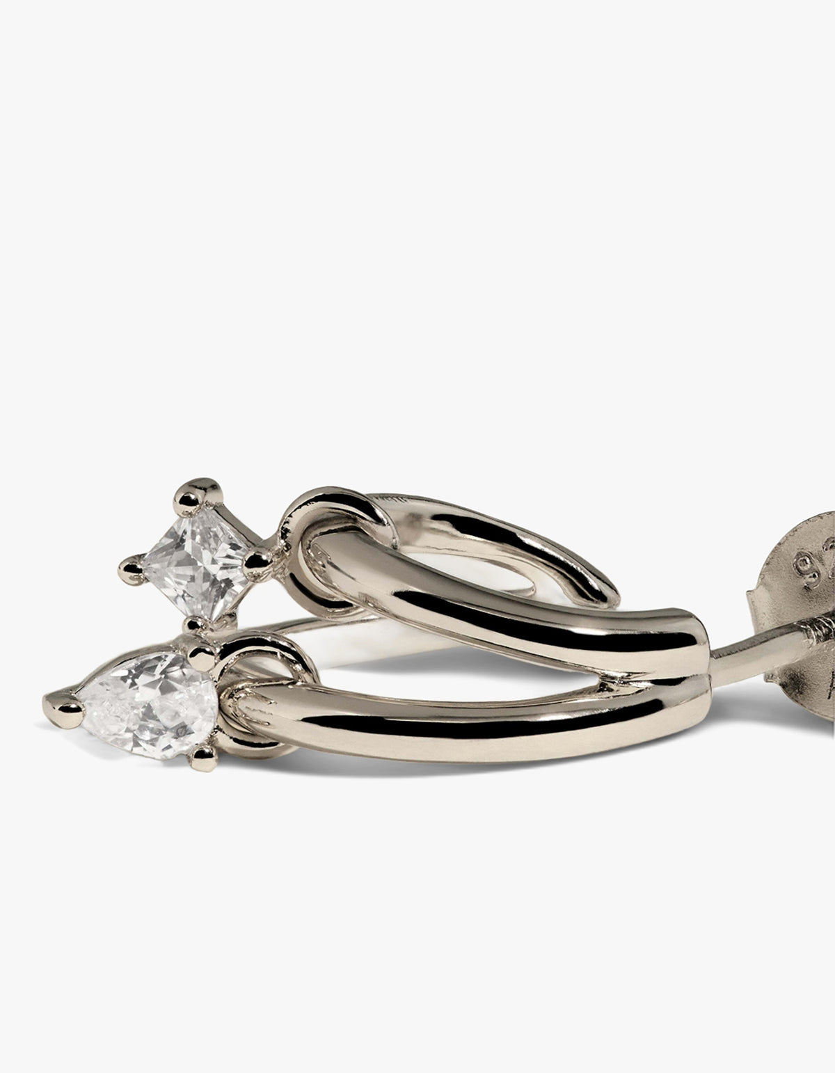 Celestial Crystal Huggies - Silver