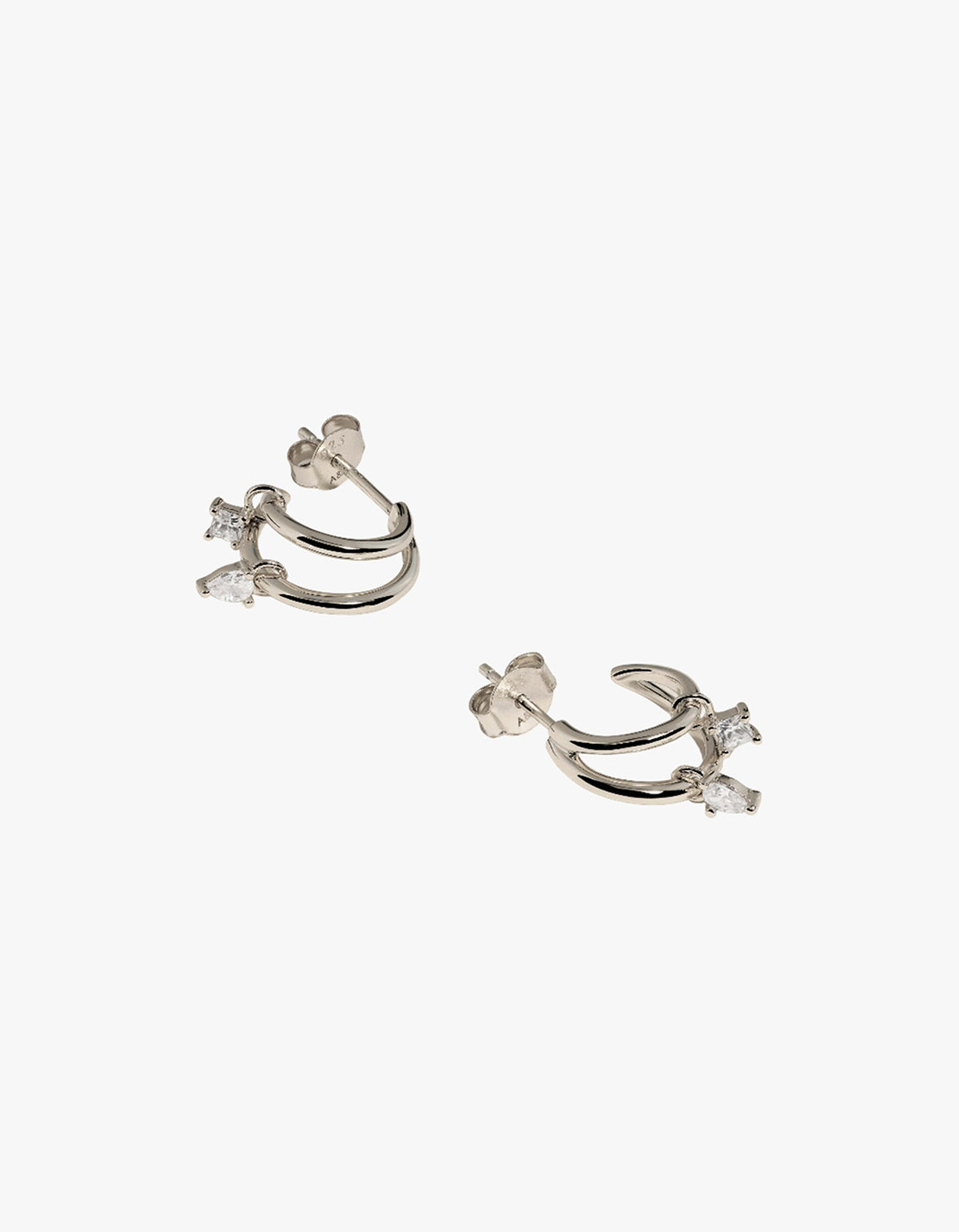Celestial Crystal Huggies - Silver