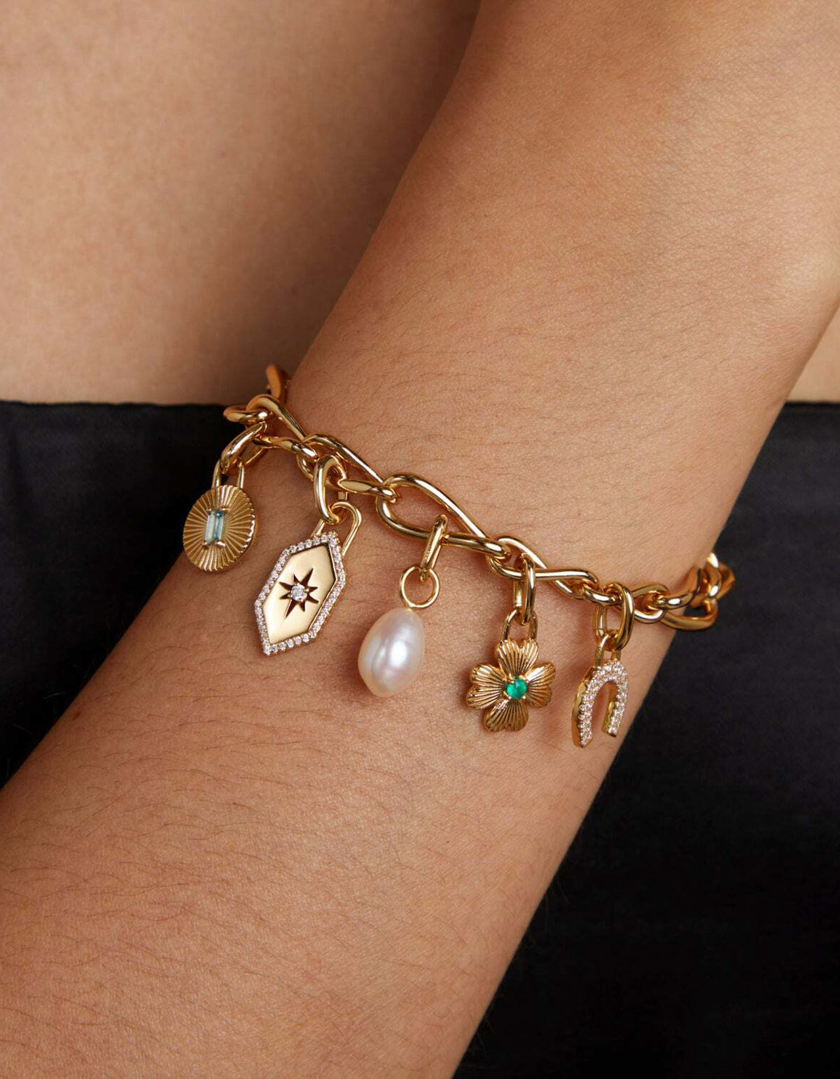 Clover Talisman Charm - Gold