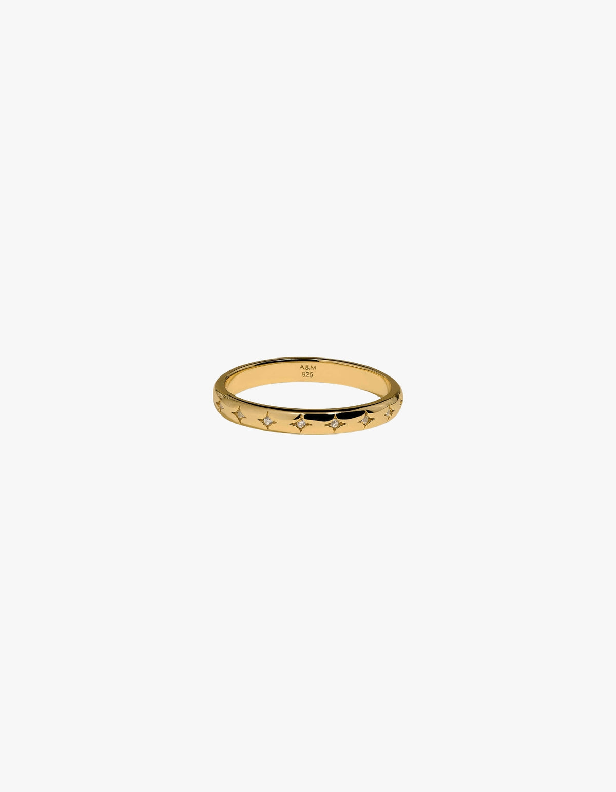 Cosmic Star Band Ring - Gold