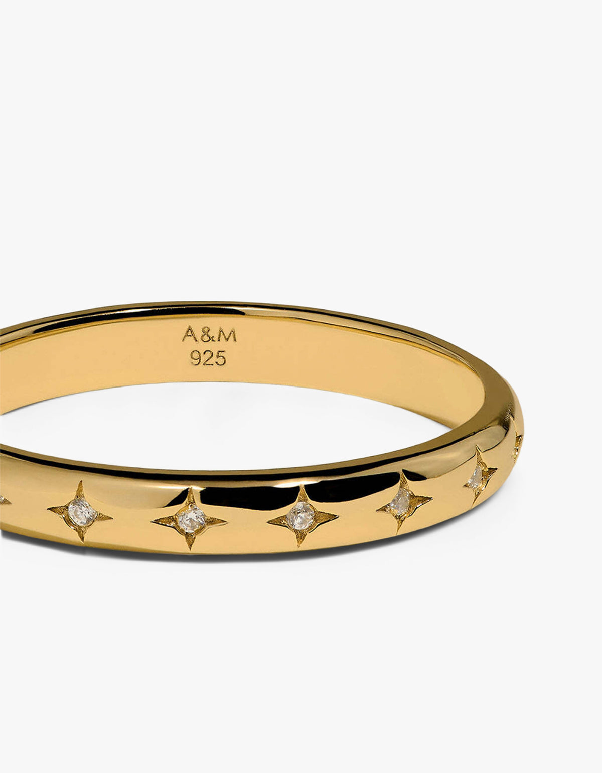 Cosmic Star Band Ring - Gold
