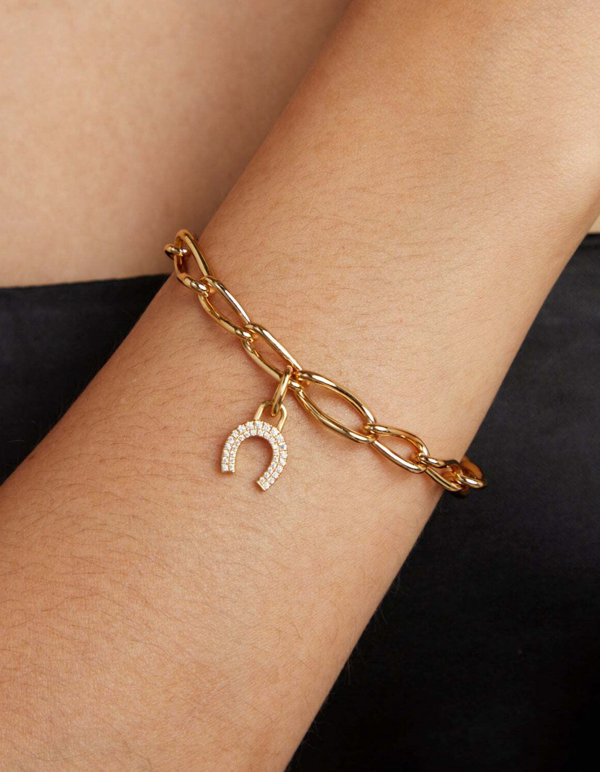 Horseshoe Talisman Charm - Gold
