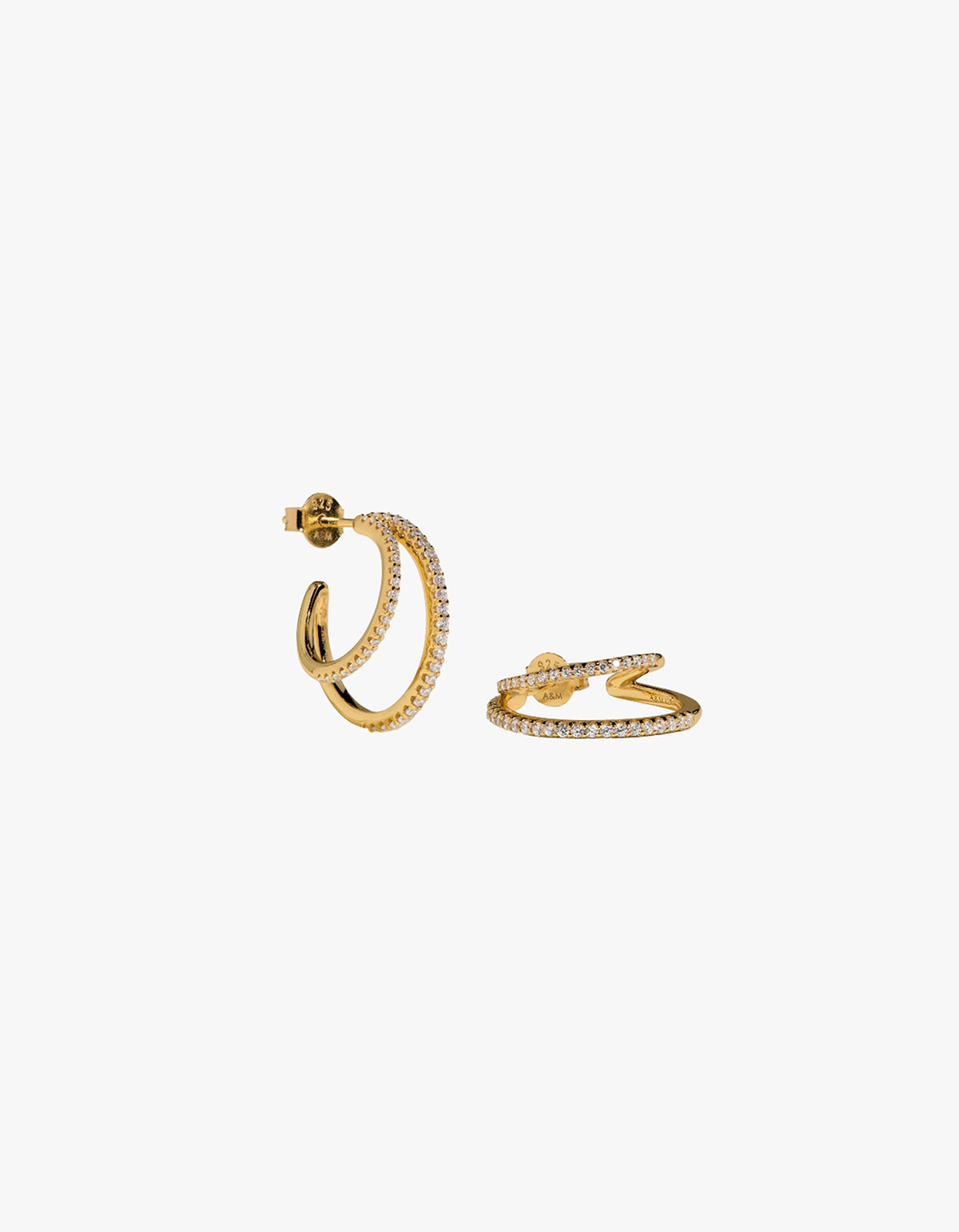 Illusion Crystal Hoops - Gold