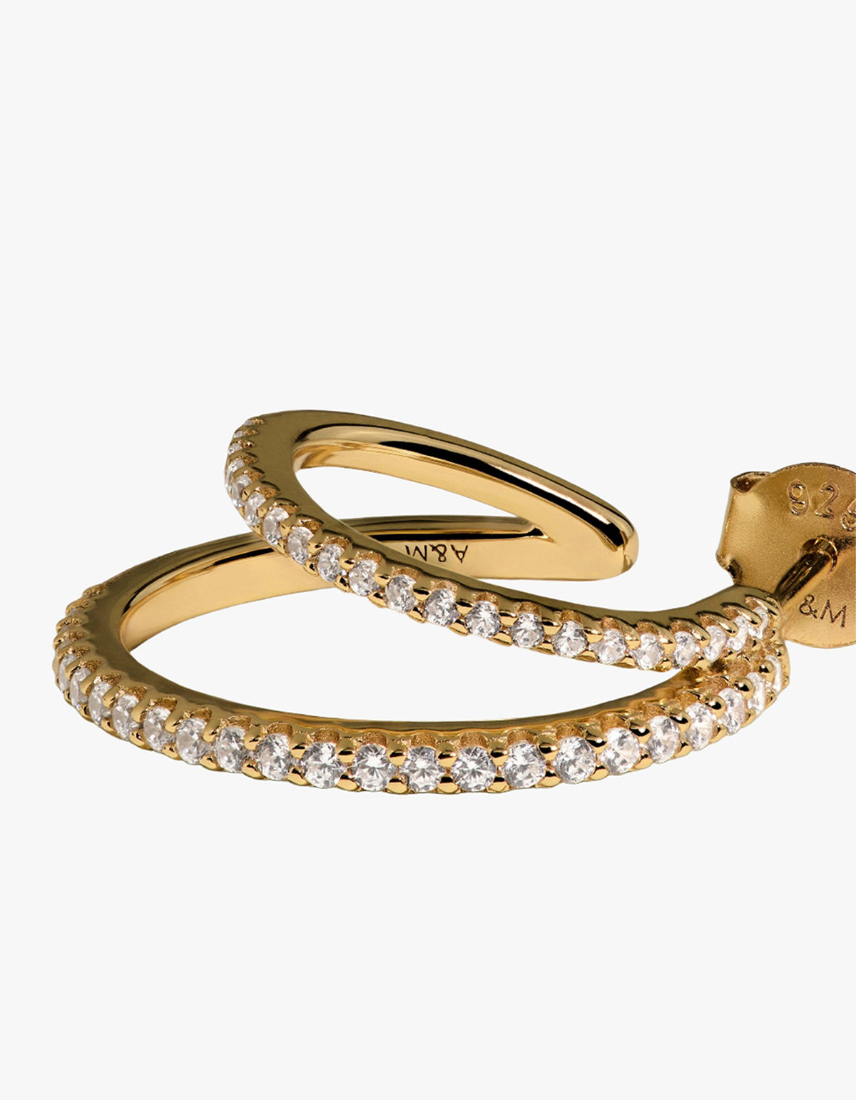 Illusion Crystal Hoops - Gold