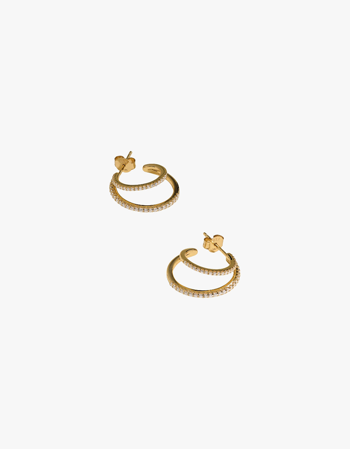 Illusion Crystal Hoops - Gold