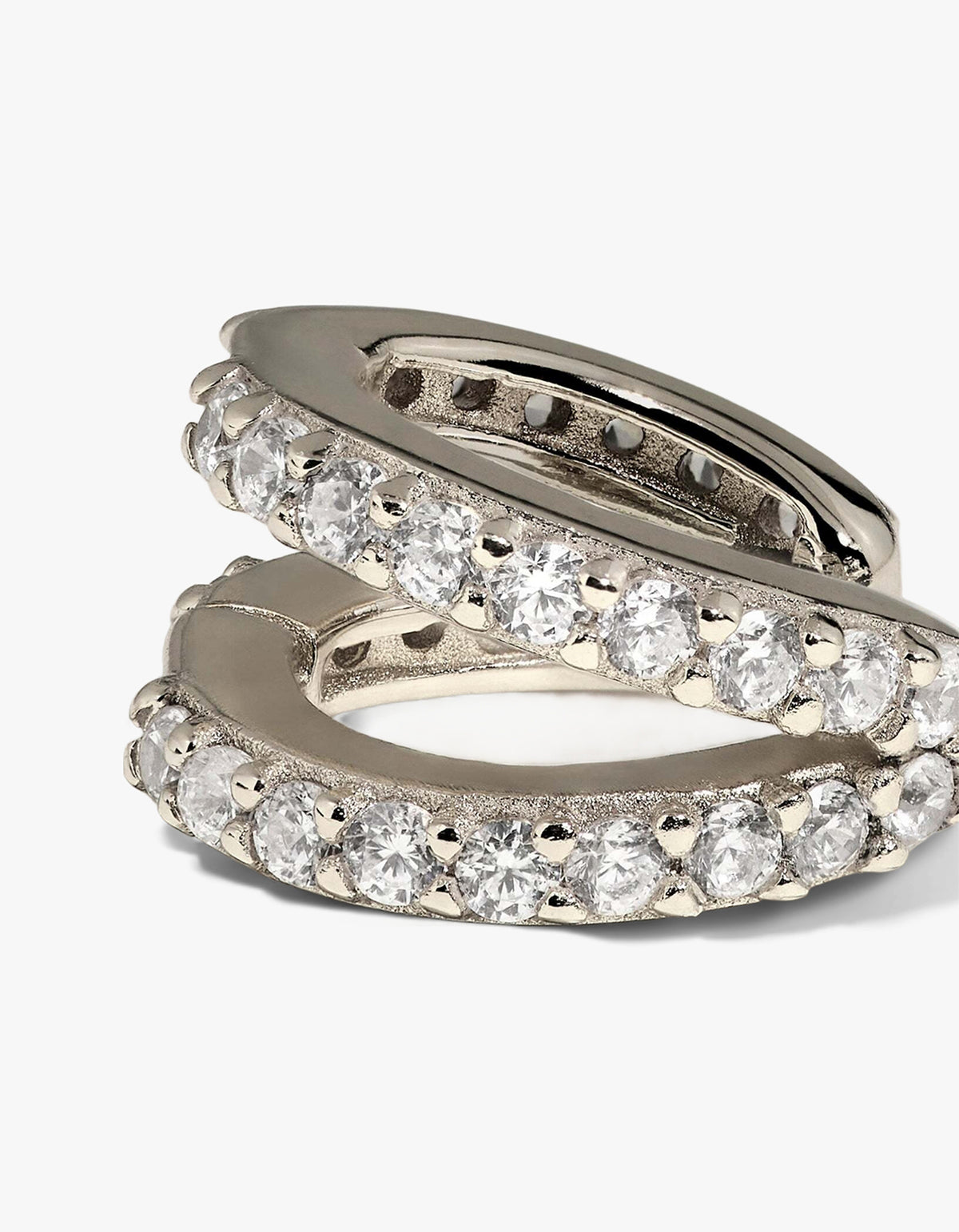 Illusion Crystal Huggies - Silver