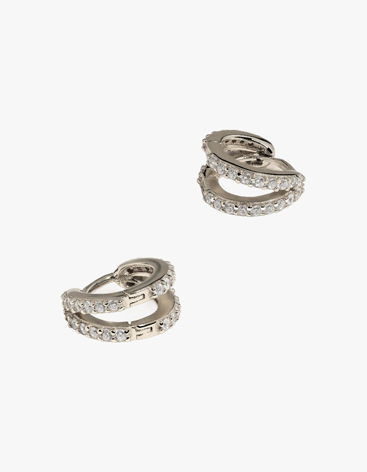 Illusion Crystal Huggies - Silver