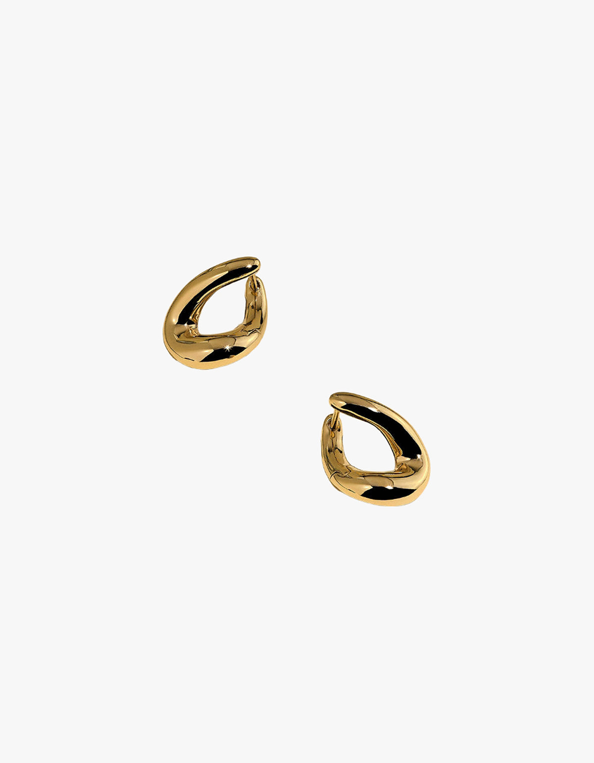 Molten Medium Hoops - Gold