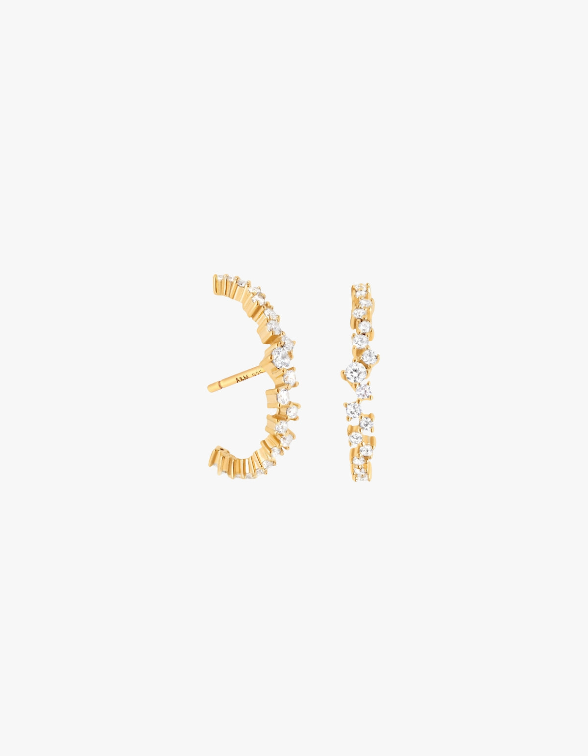 Orbit Crystal Studs - Gold
