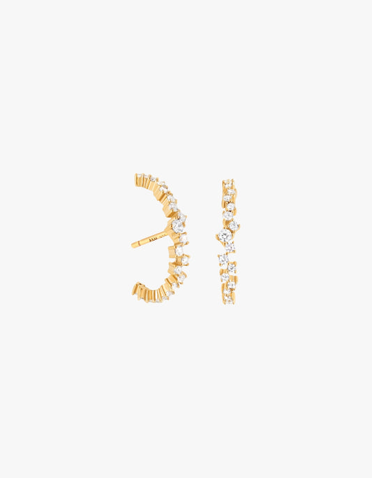 Orbit Crystal Studs - Gold