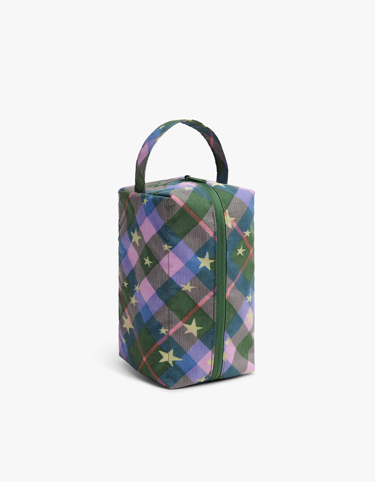Dopp Kit - Green Star Plaid