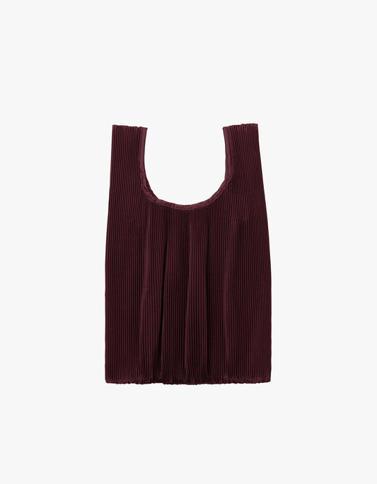 Pleated Baggu - Mahogany