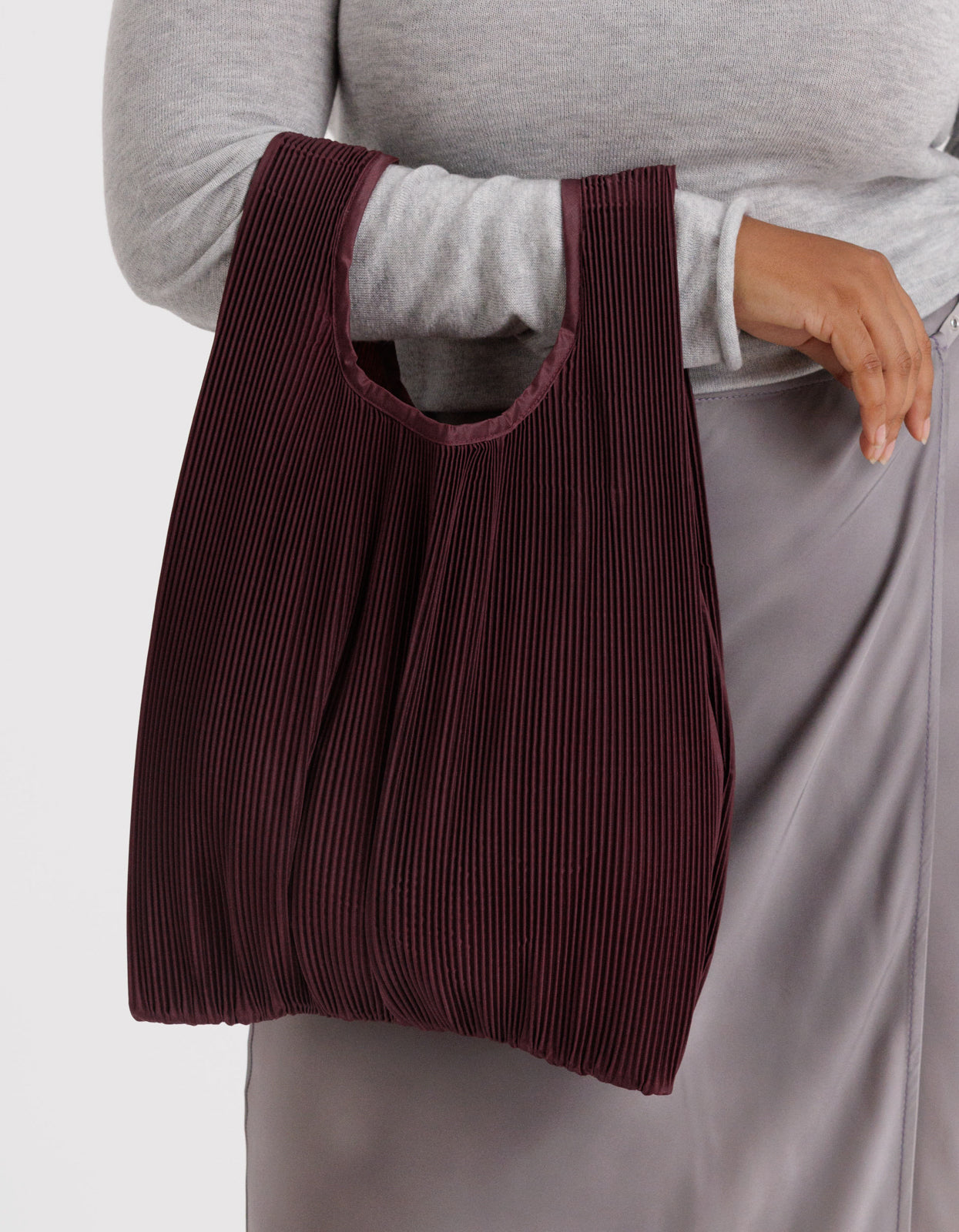 Pleated Baggu - Mahogany