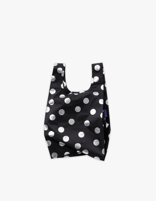 Baby Baggu - Silver Metallic Polka Dot