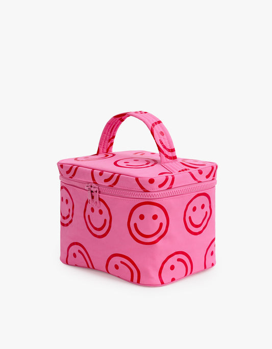 Large Cosmetic Case - Azalea Pink Happy