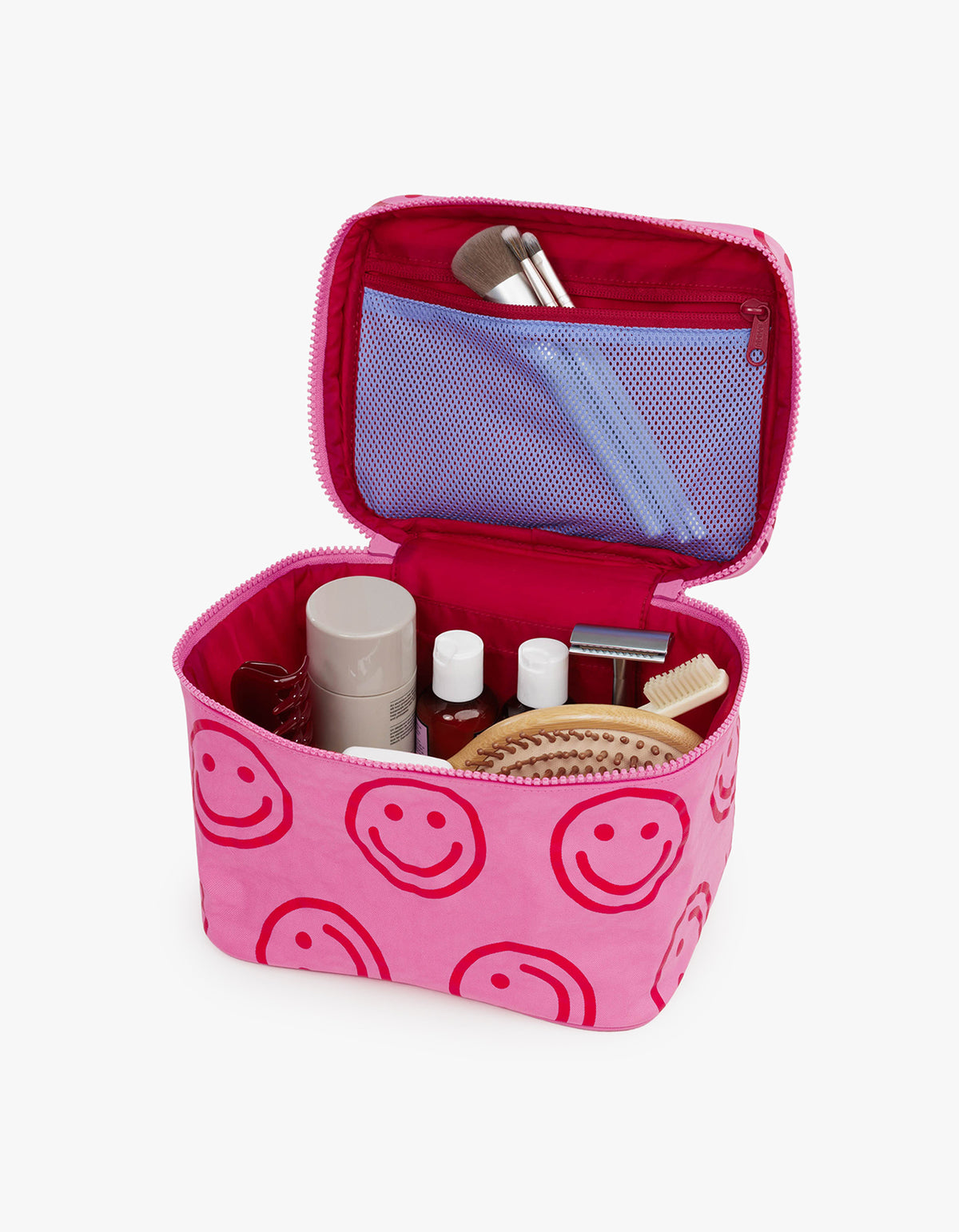 Large Cosmetic Case - Azalea Pink Happy