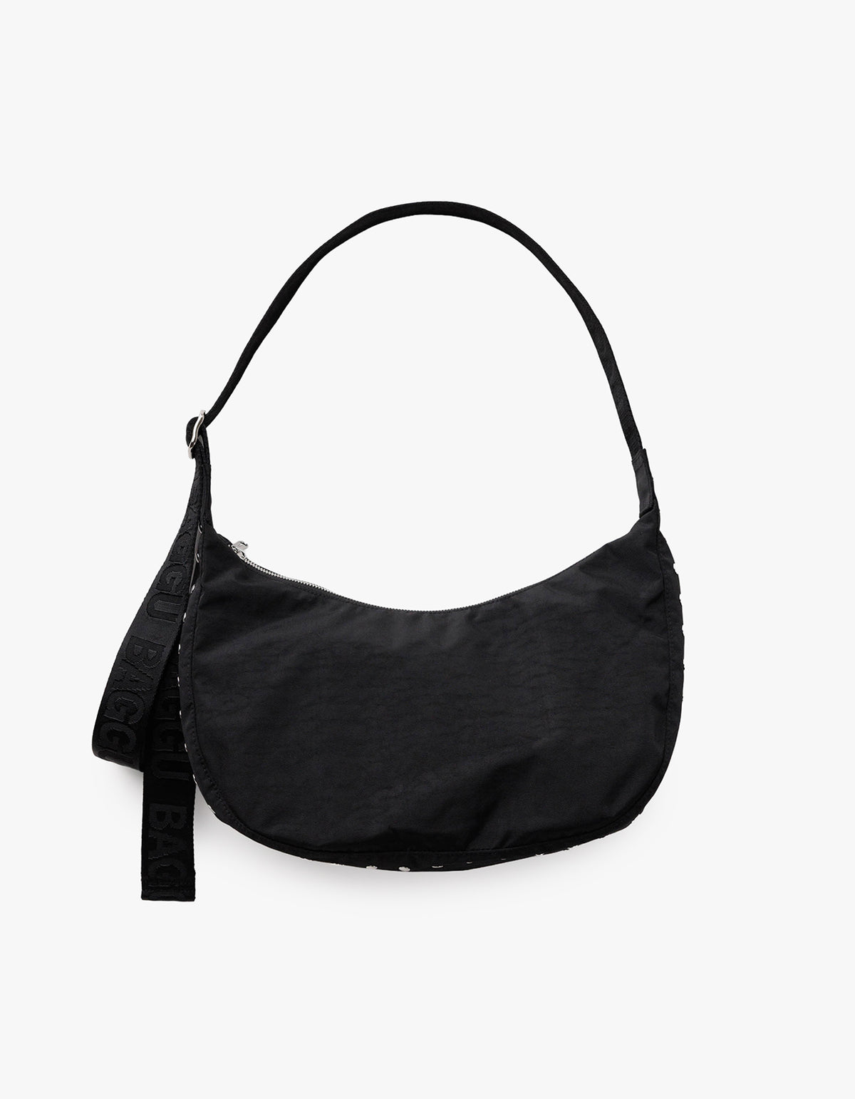 Medium Nylon Crescent Bag - Studs