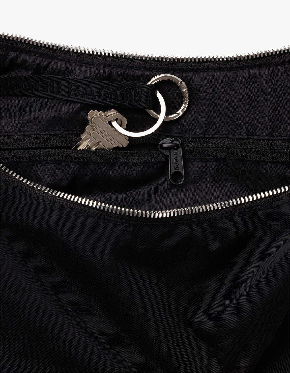 Medium Nylon Crescent Bag - Studs