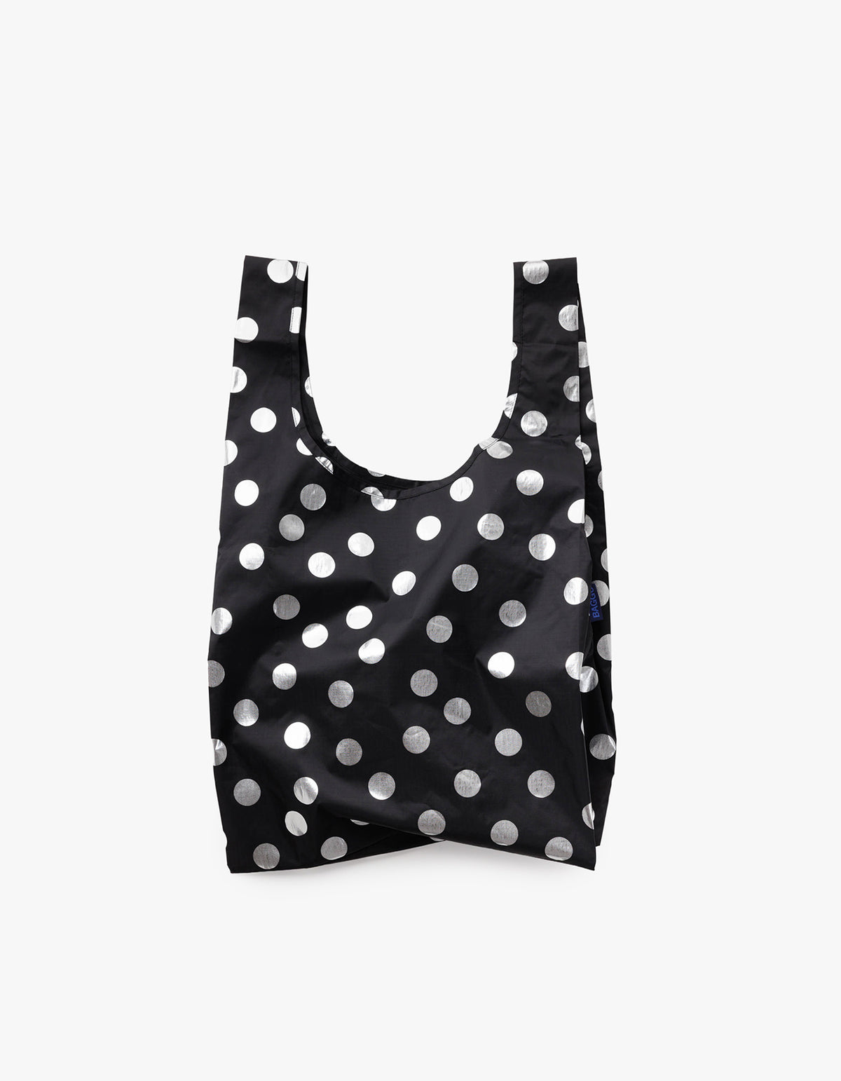 Standard Baggu - Silver Metallic Polka Dot