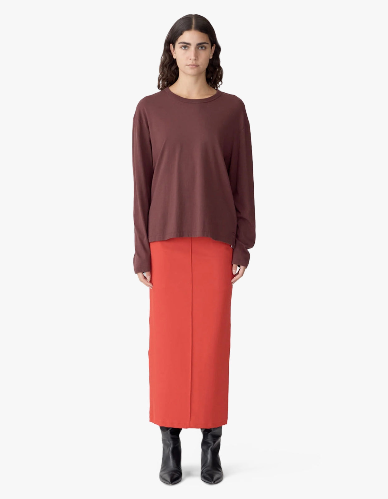 Boyfriend Heritage Long Sleeve T-Shirt - Cocoa