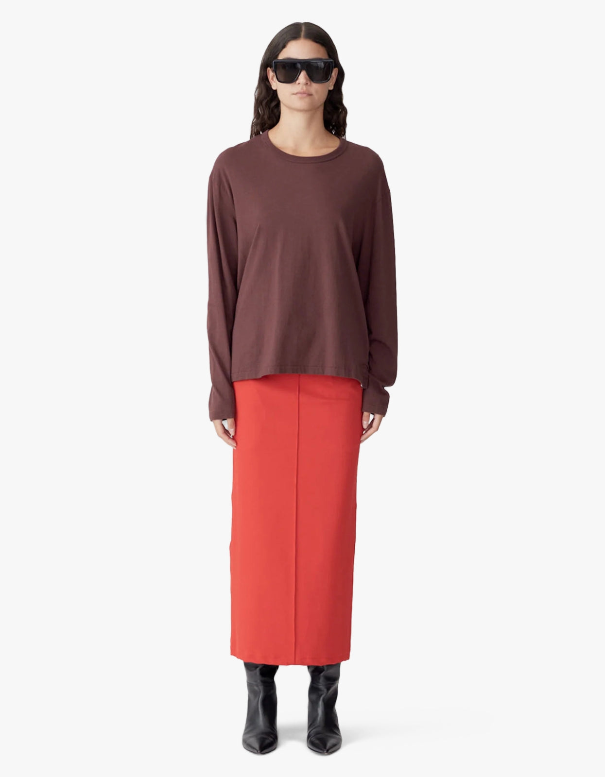 Boyfriend Heritage Long Sleeve T-Shirt - Cocoa