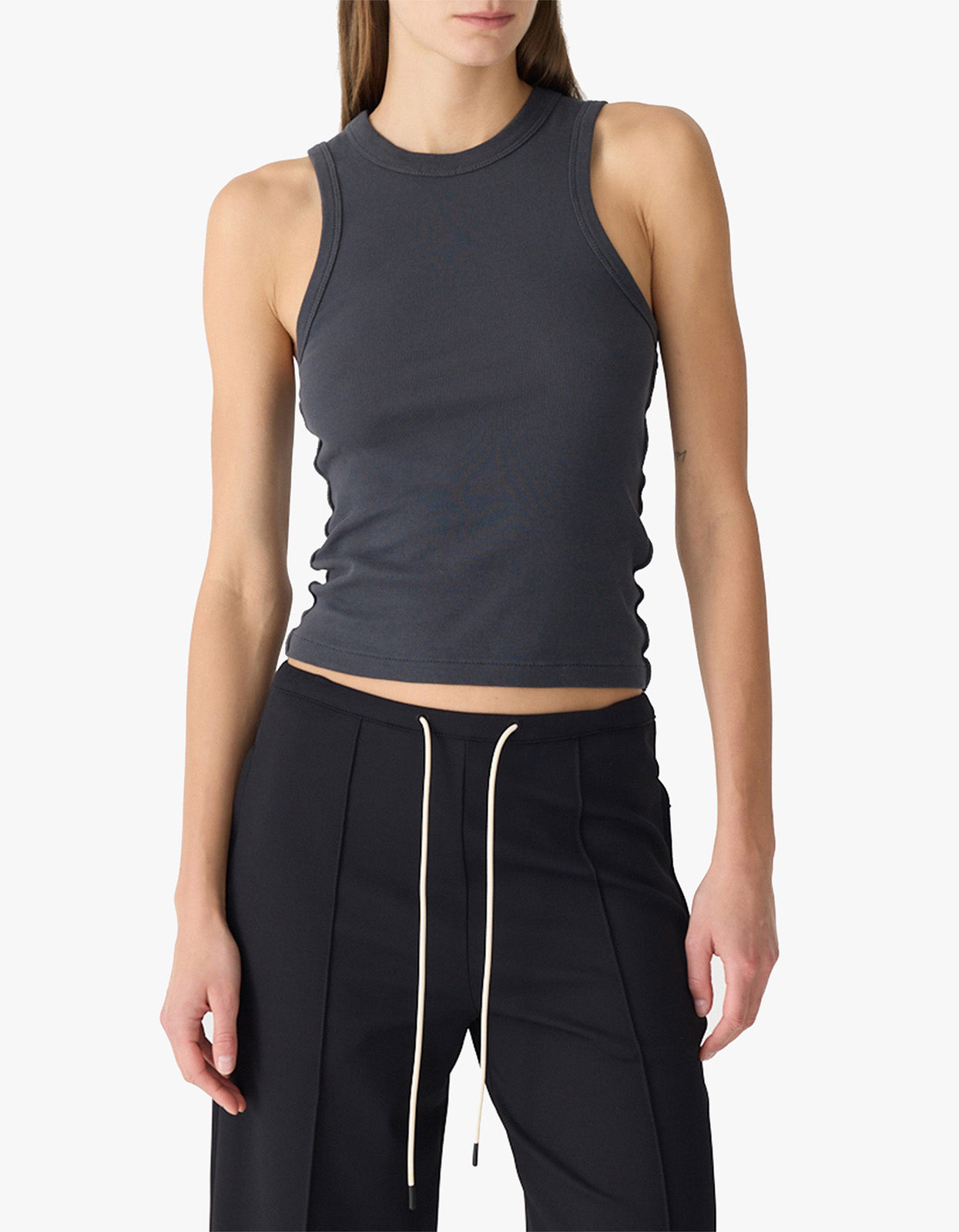 Seam Detail Tank - Washed Navy