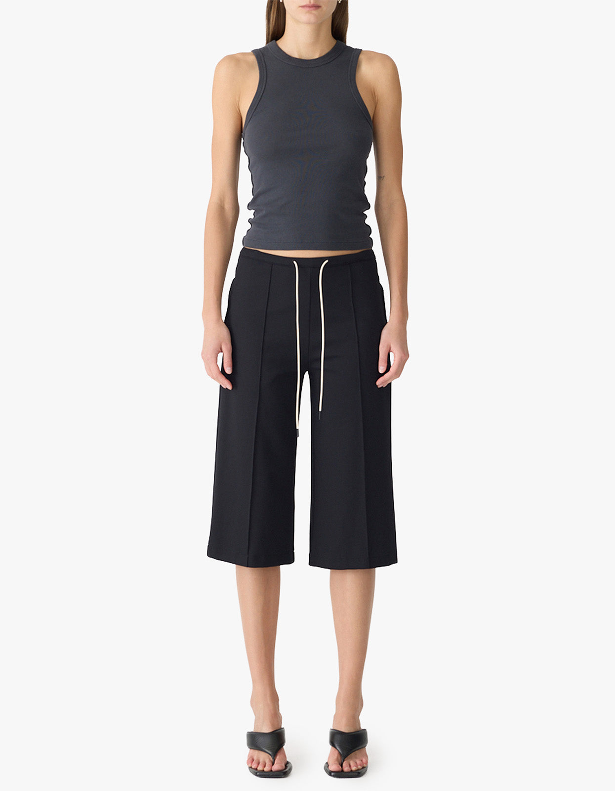 Seam Detail Tank - Washed Navy