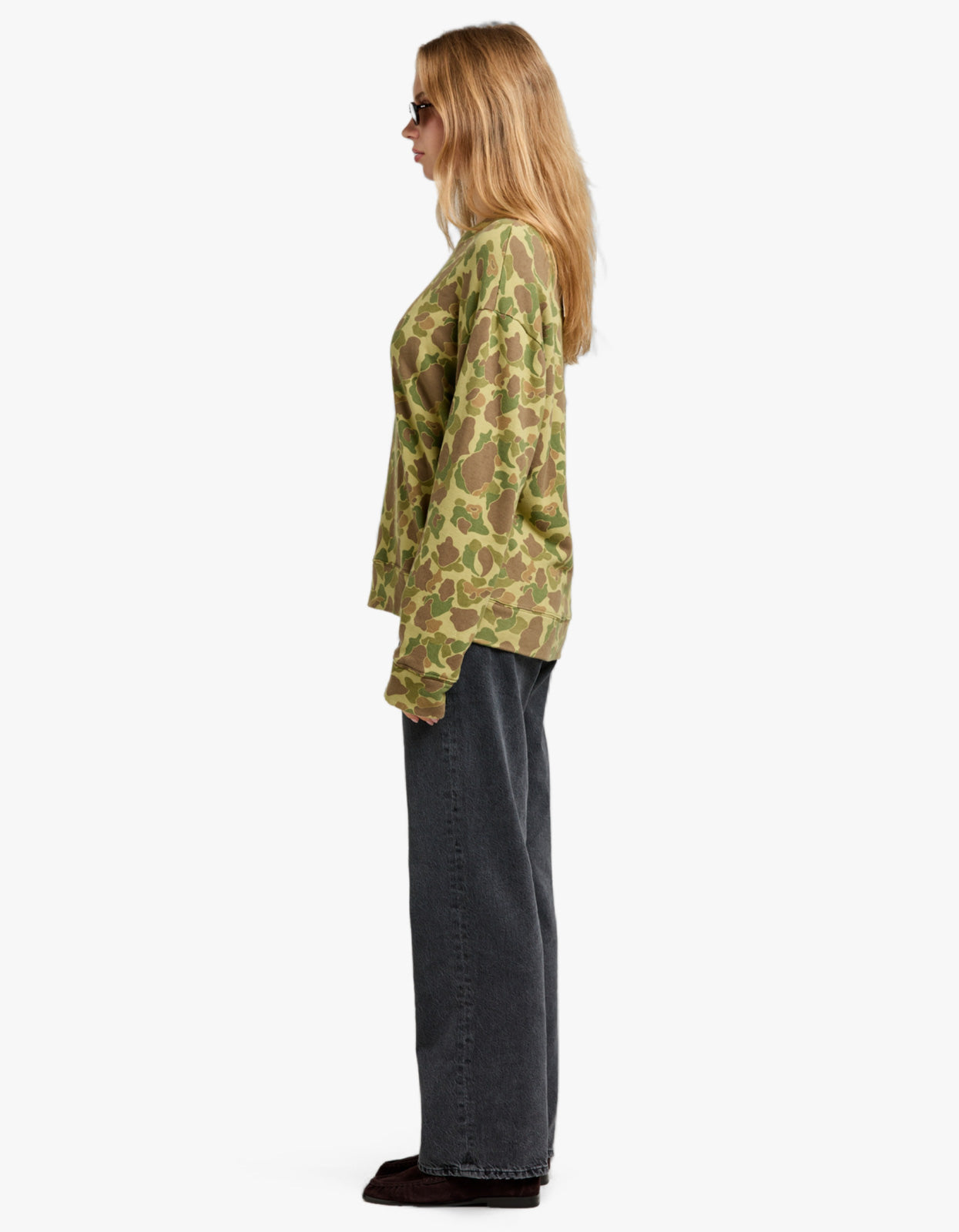 Camo Slouch Crew Sweat - Camo