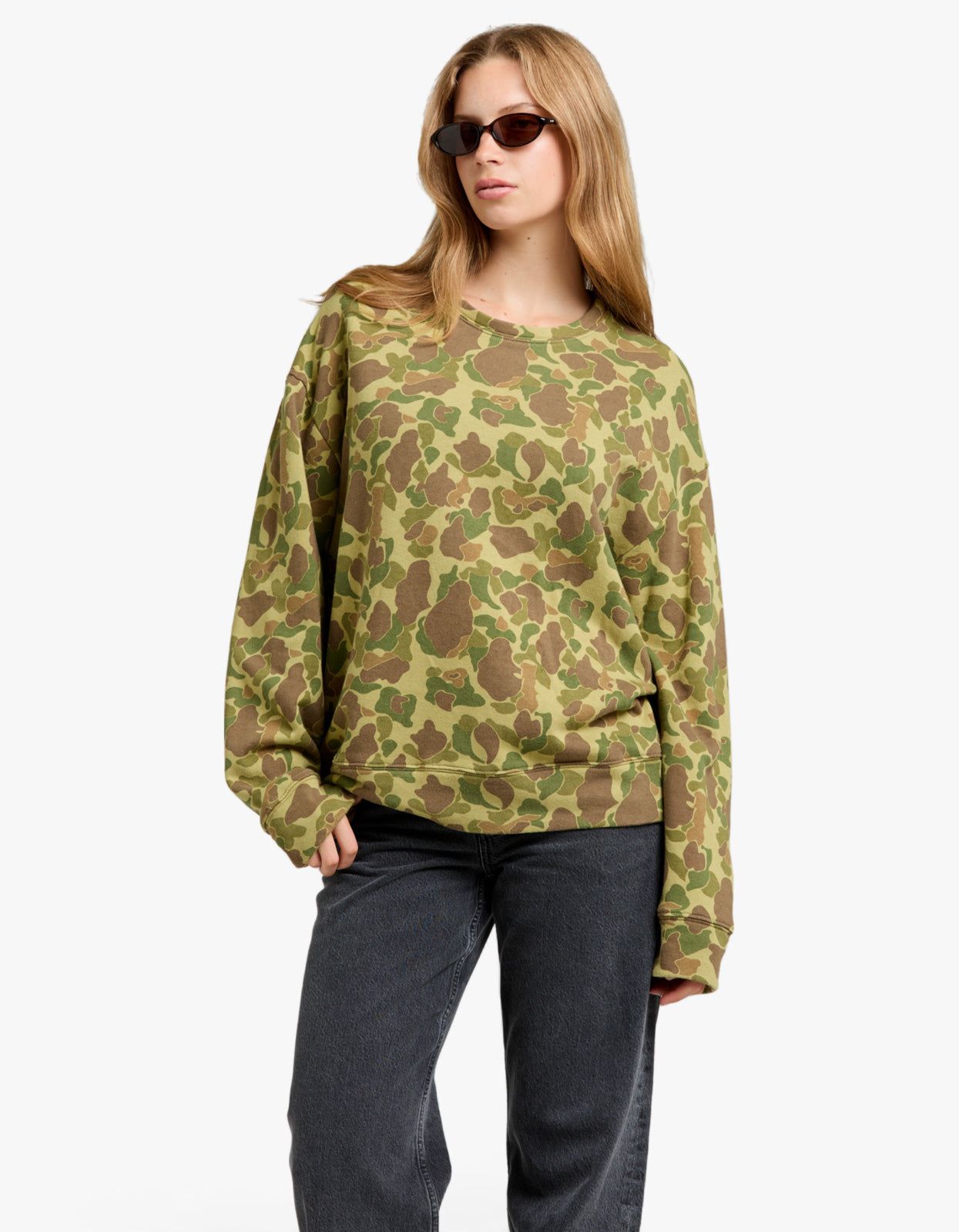 Camo Slouch Crew Sweat - Camo