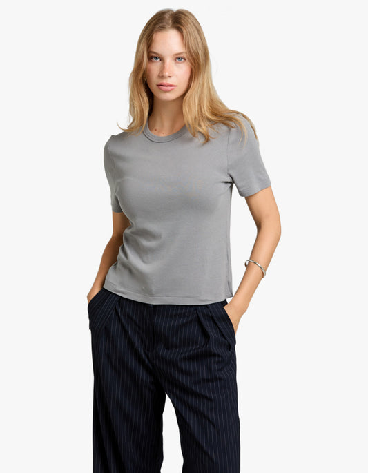 Rib Baby T-Shirt - Smoke Grey