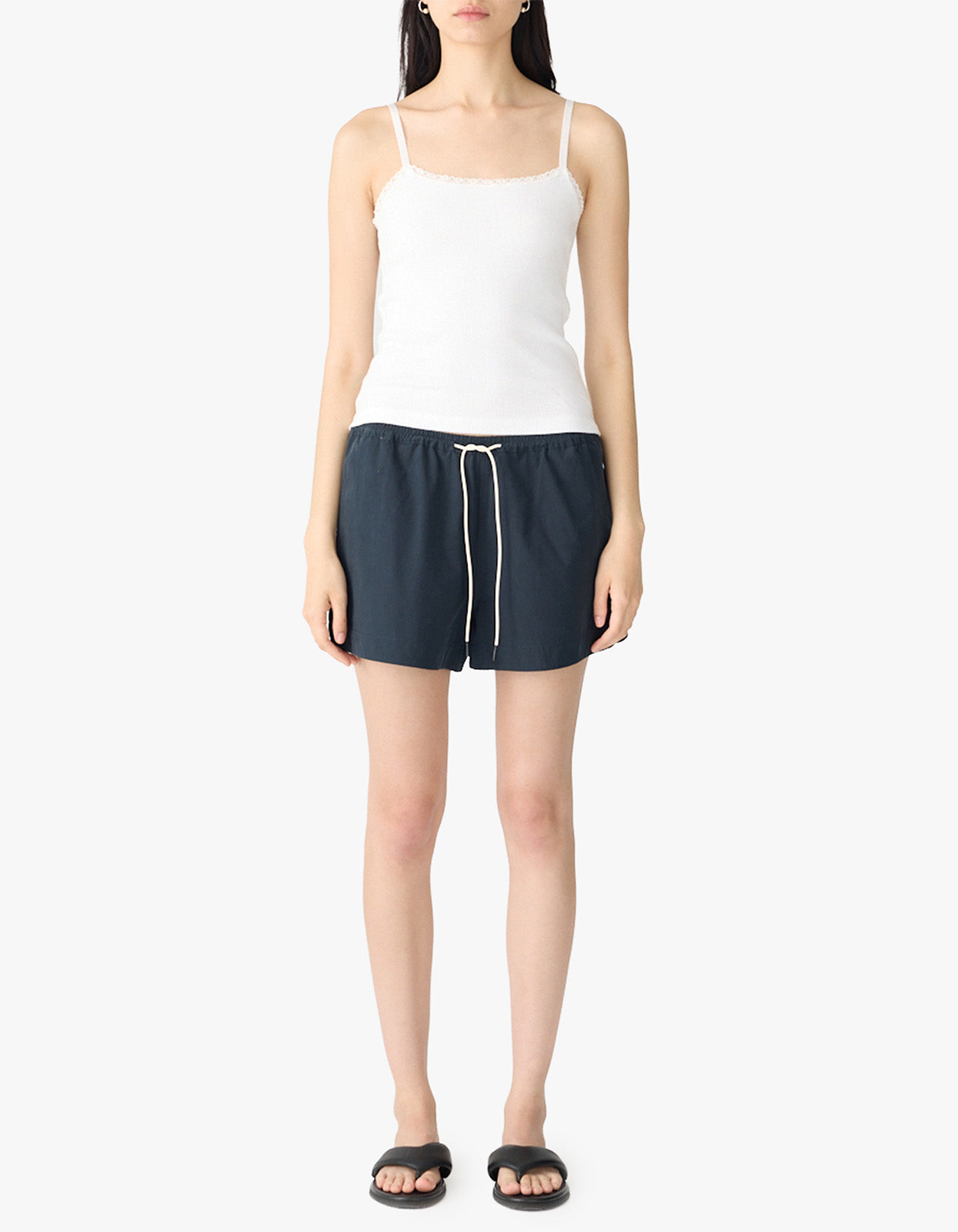 Crushed Cotton Running Short - Ink