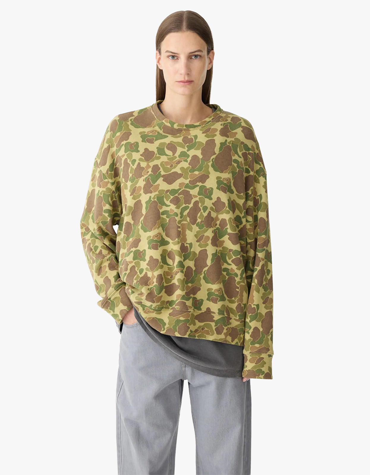 Camo Slouch Crew Sweat - Camo