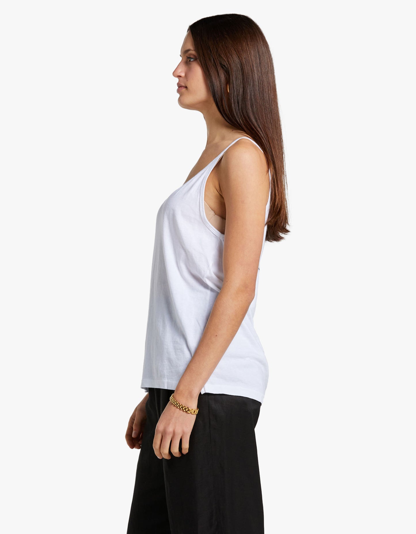 Womens V Neck Jersey Camisole - White