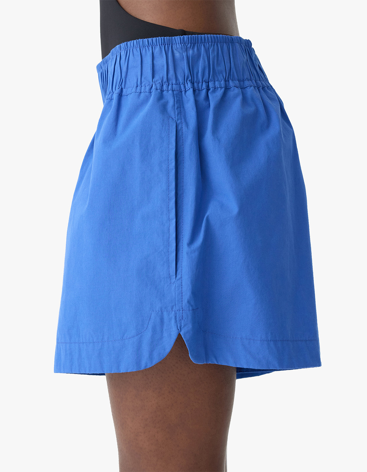 Crushed Cotton Tennis Short - Cobalt