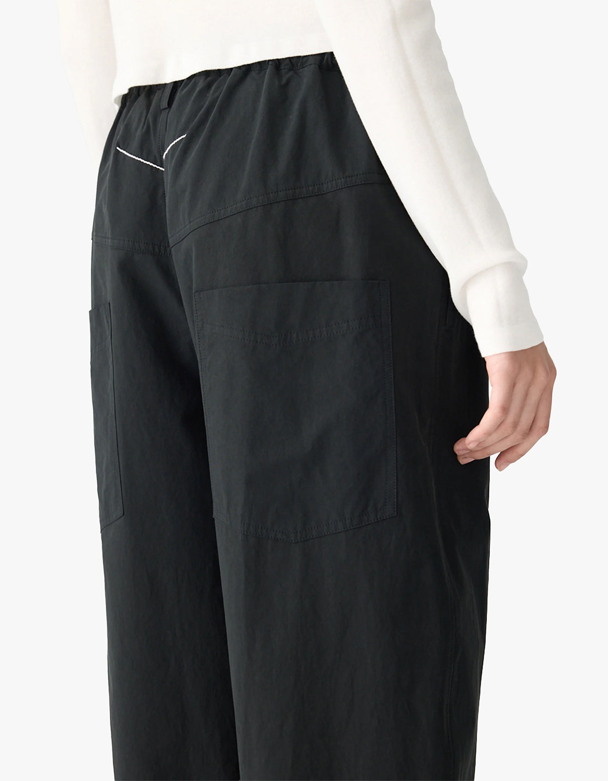 Crushed Cotton Summer Pant - Black