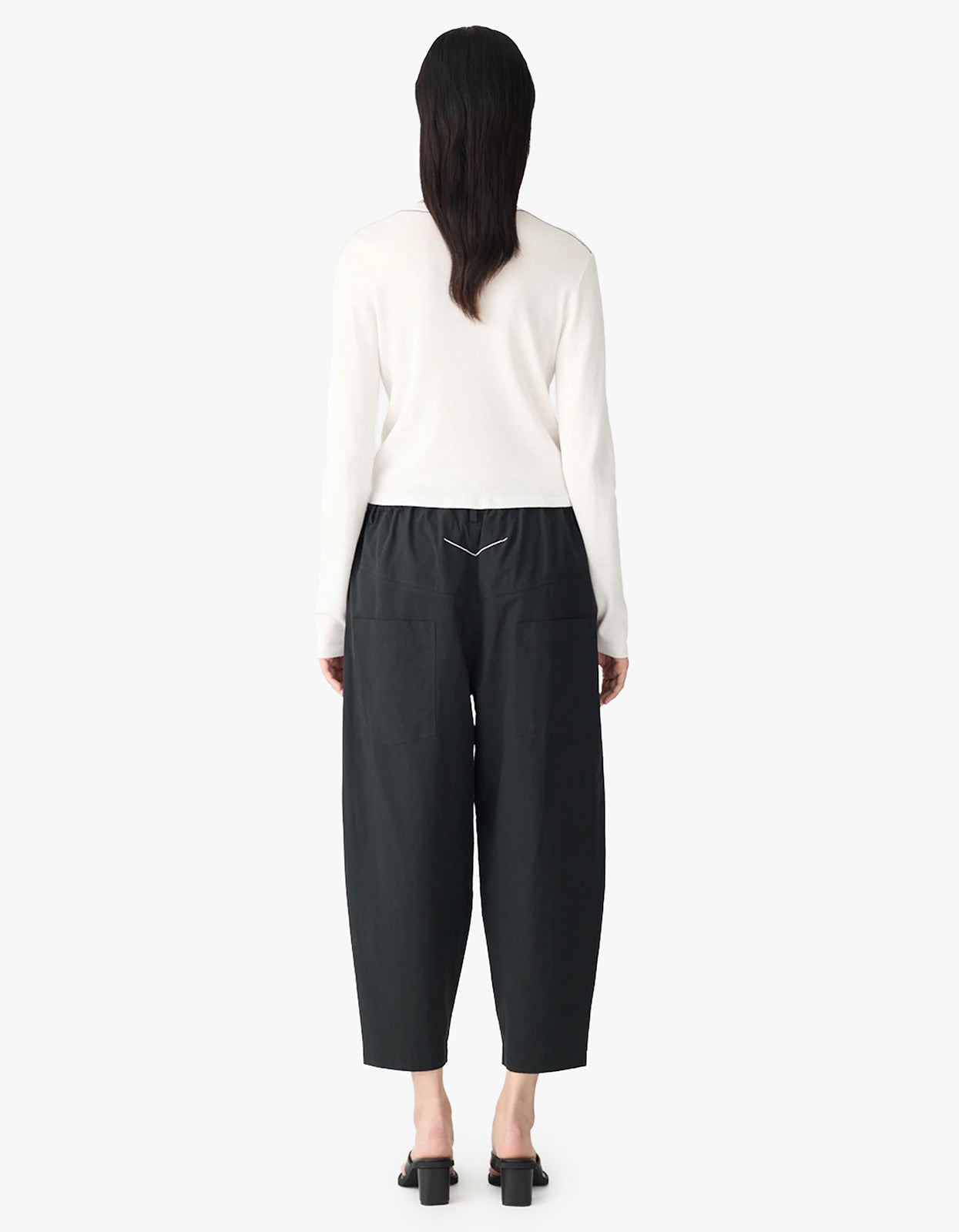Crushed Cotton Summer Pant - Black