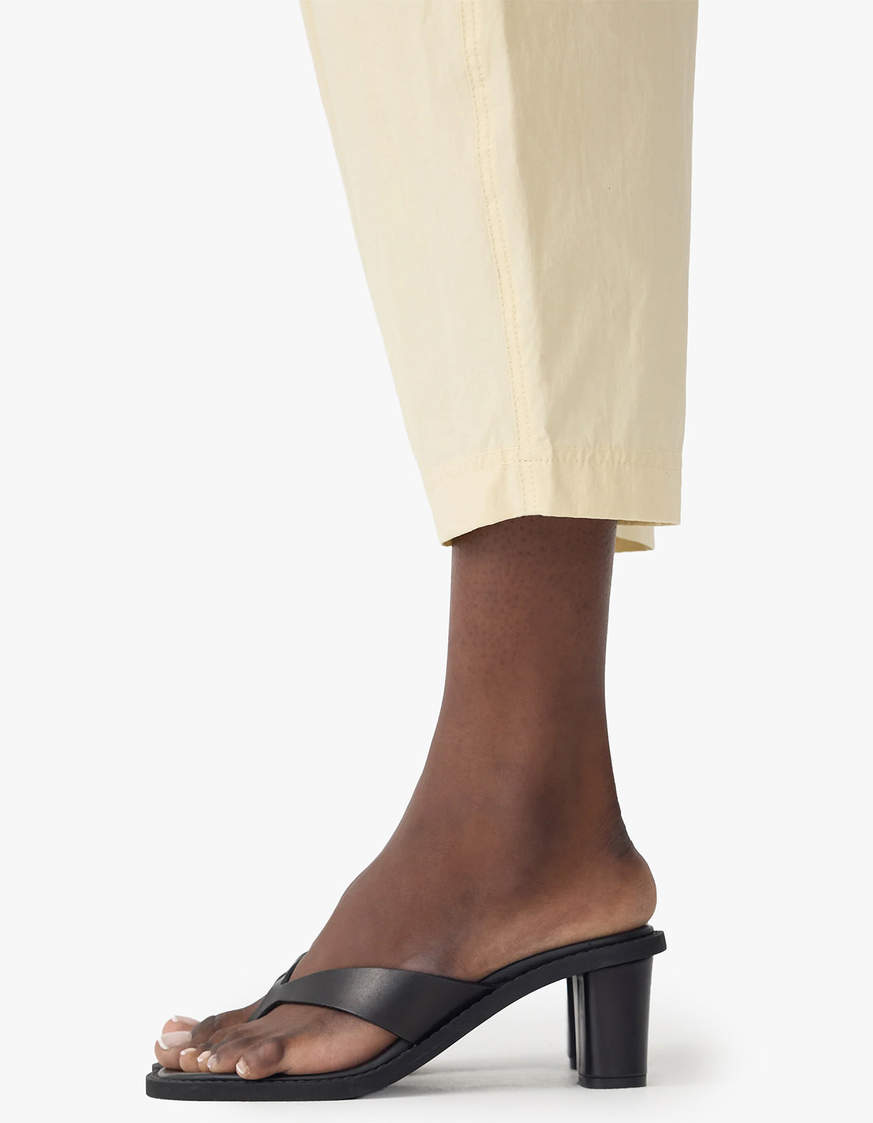 Crushed Cotton Summer Pant - Pale Yellow