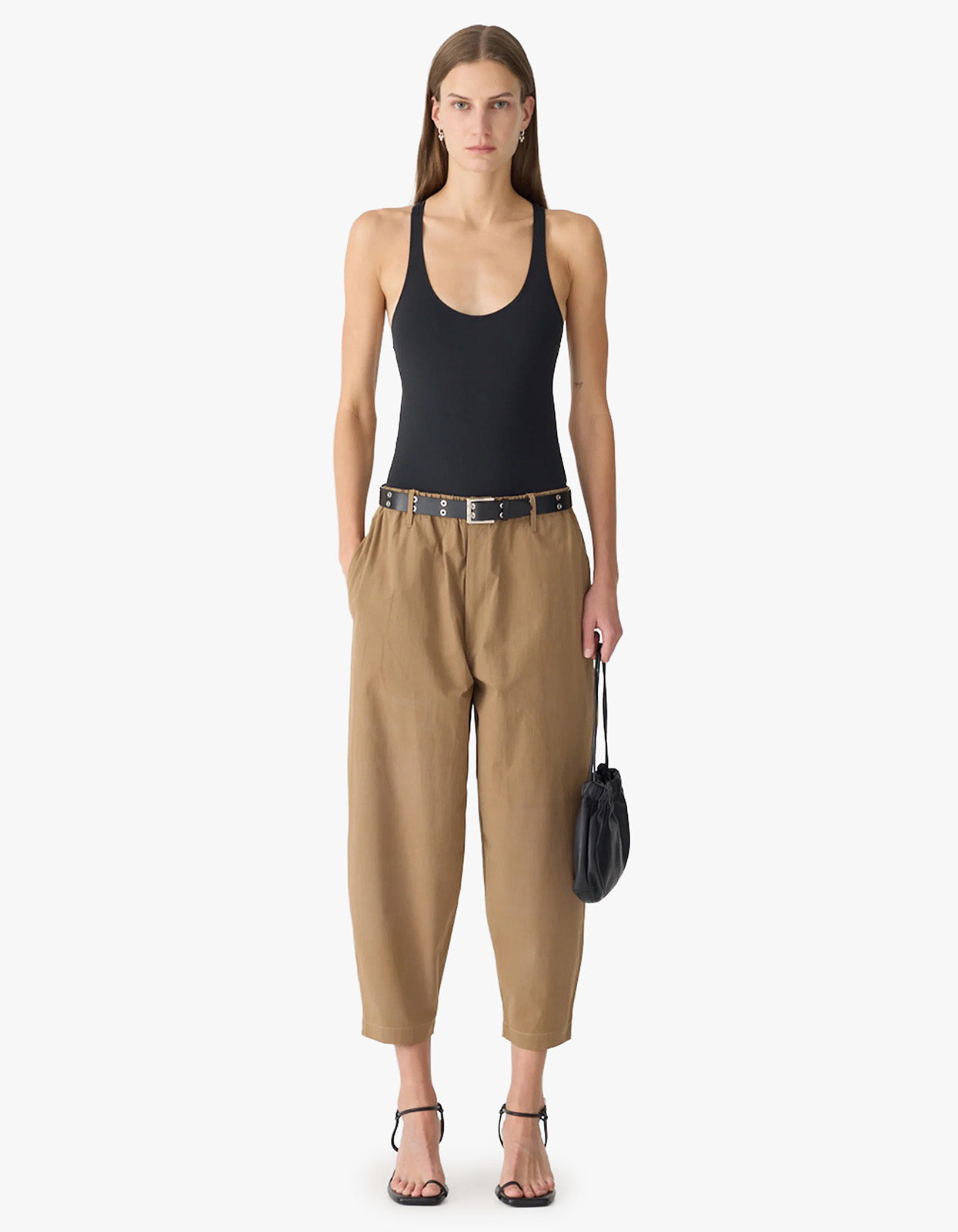 Crushed Cotton Summer Pant - Dark Tan
