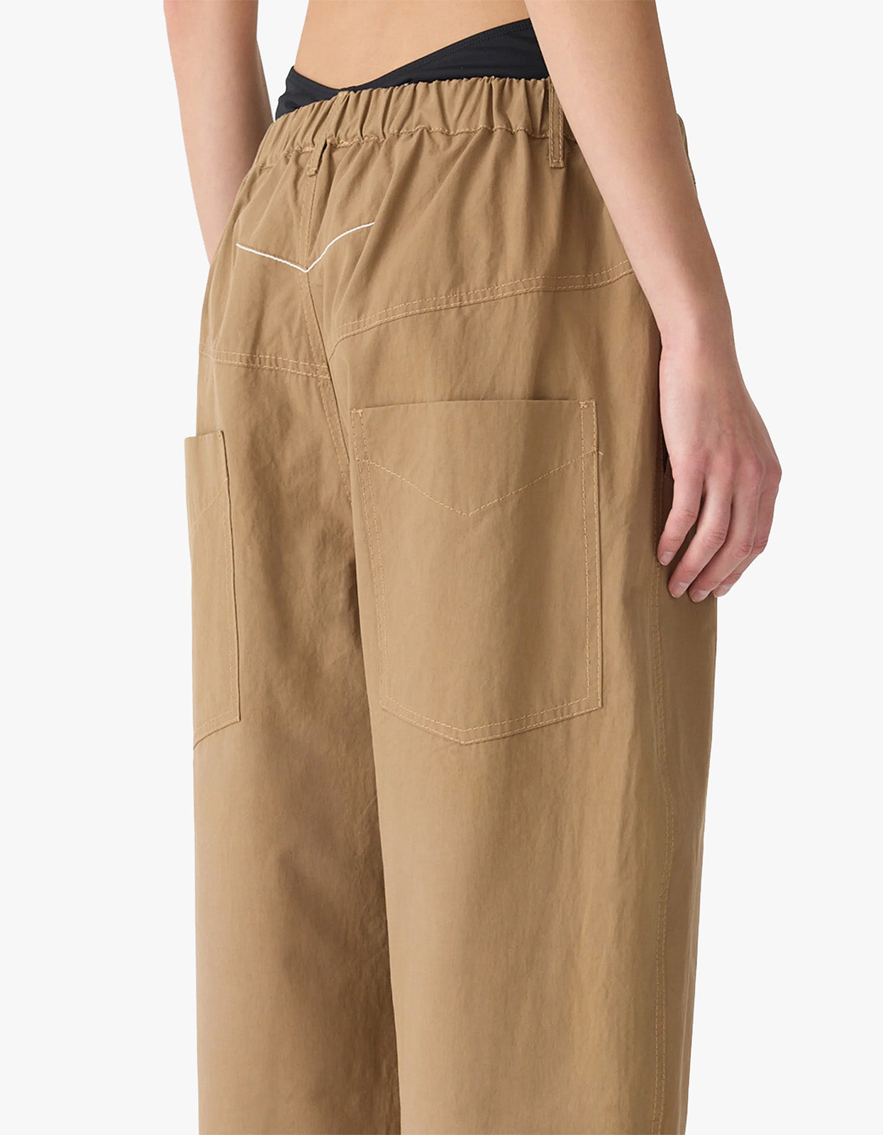 Crushed Cotton Summer Pant - Dark Tan