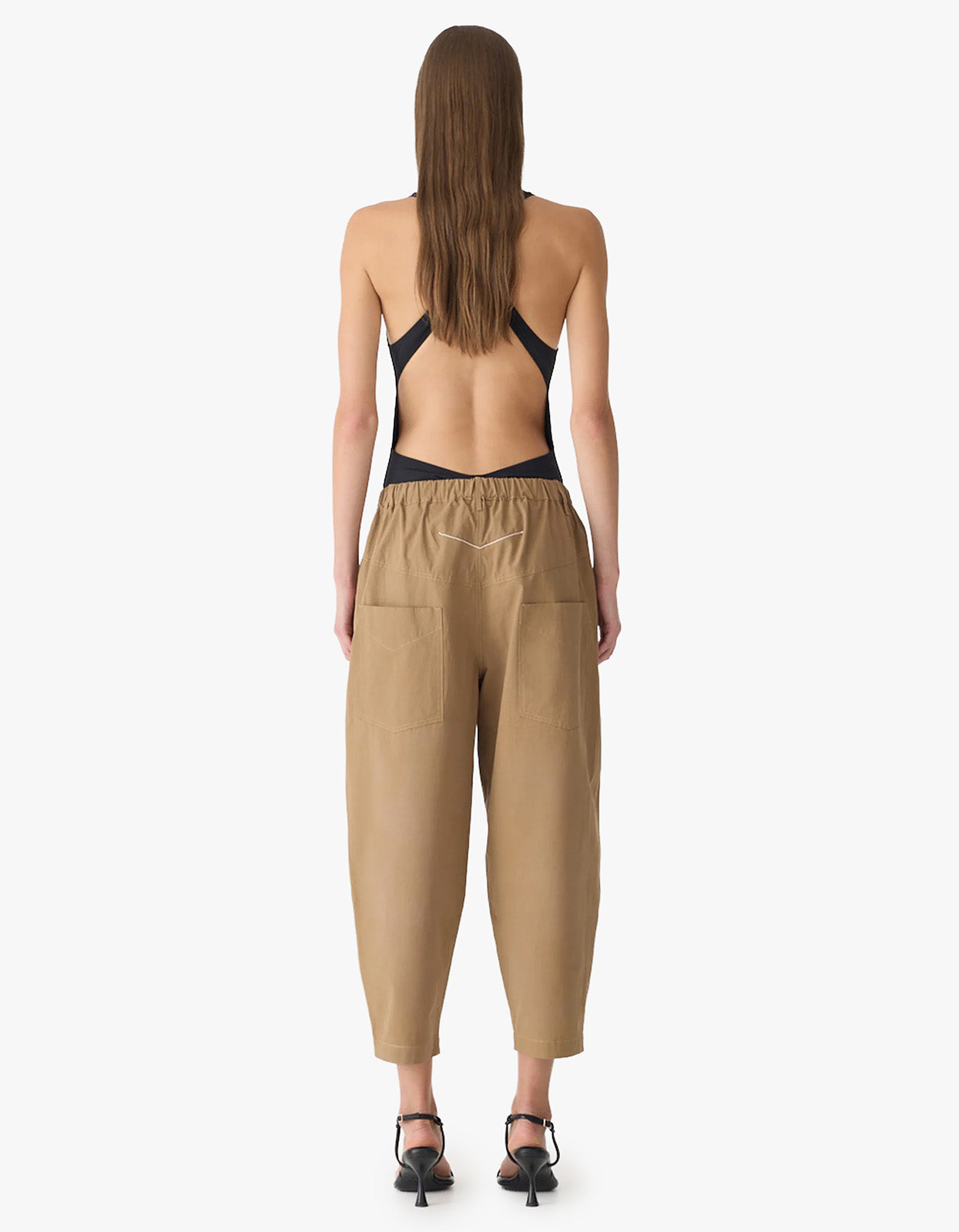 Crushed Cotton Summer Pant - Dark Tan