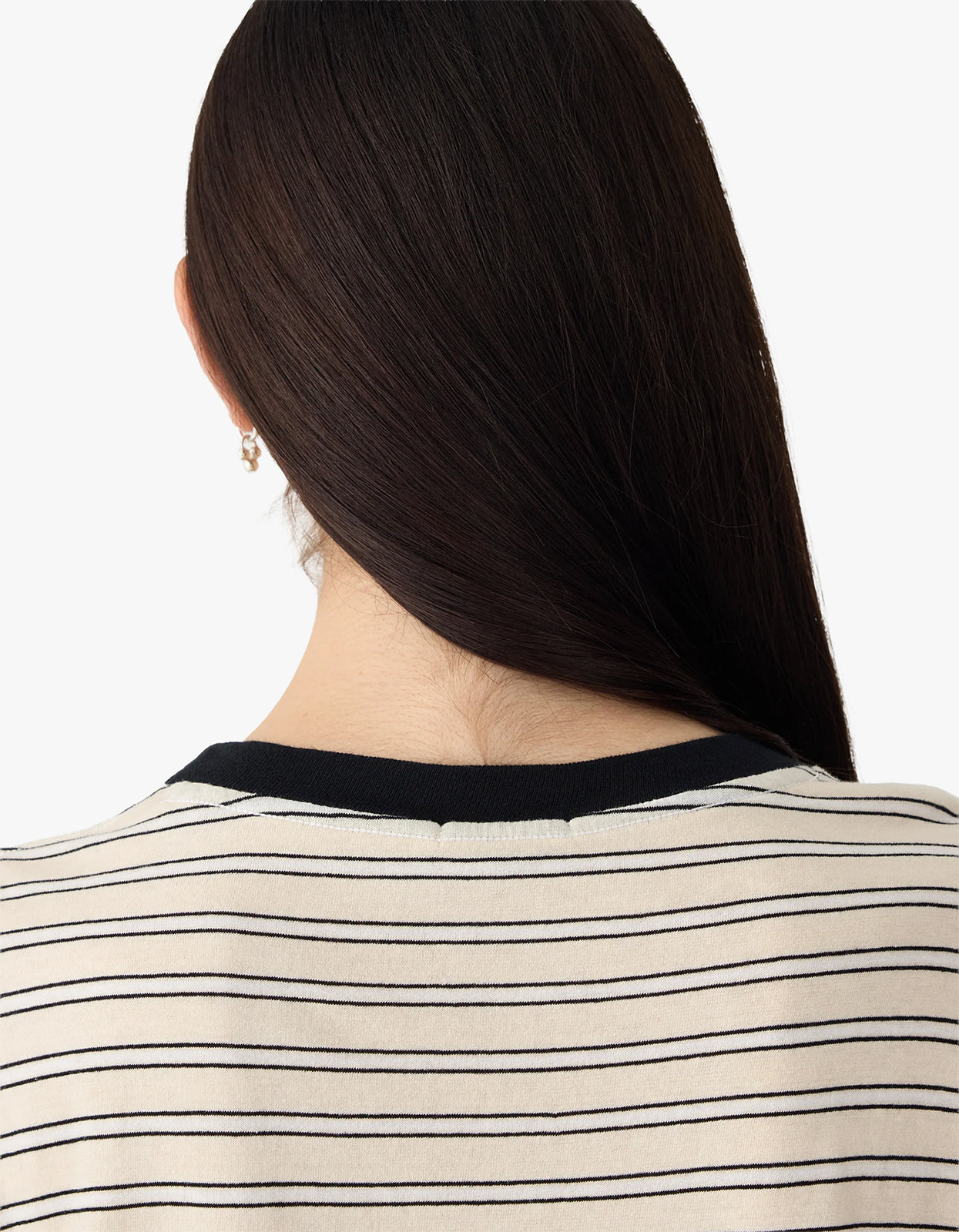 Stripe Classic T.Shirt - Black/White/Undyed