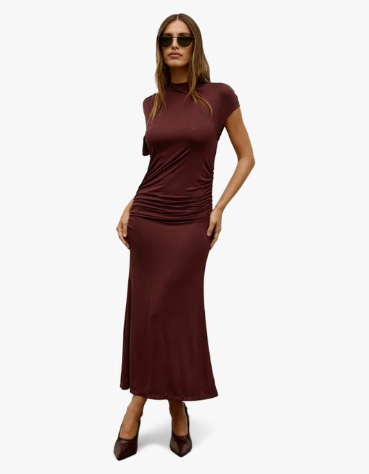 Yvone Midi Dress - Chcoolate