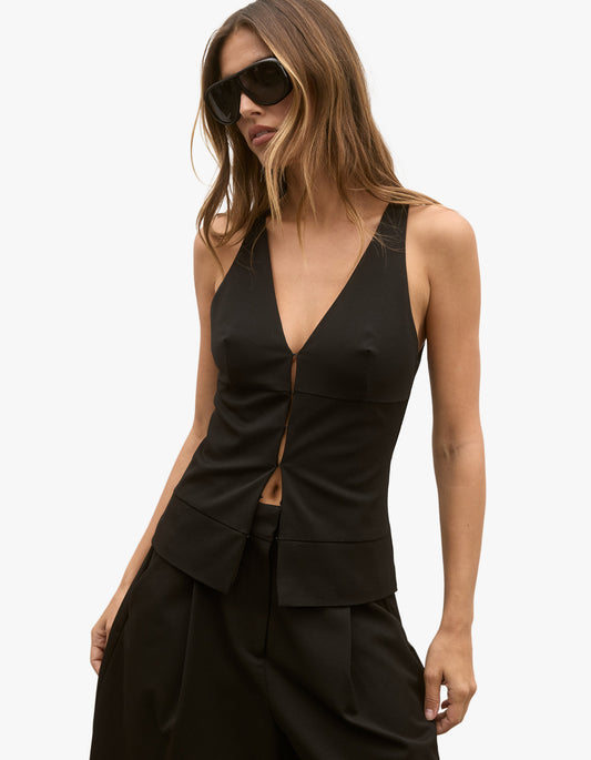 Reeve Halter Top - Black