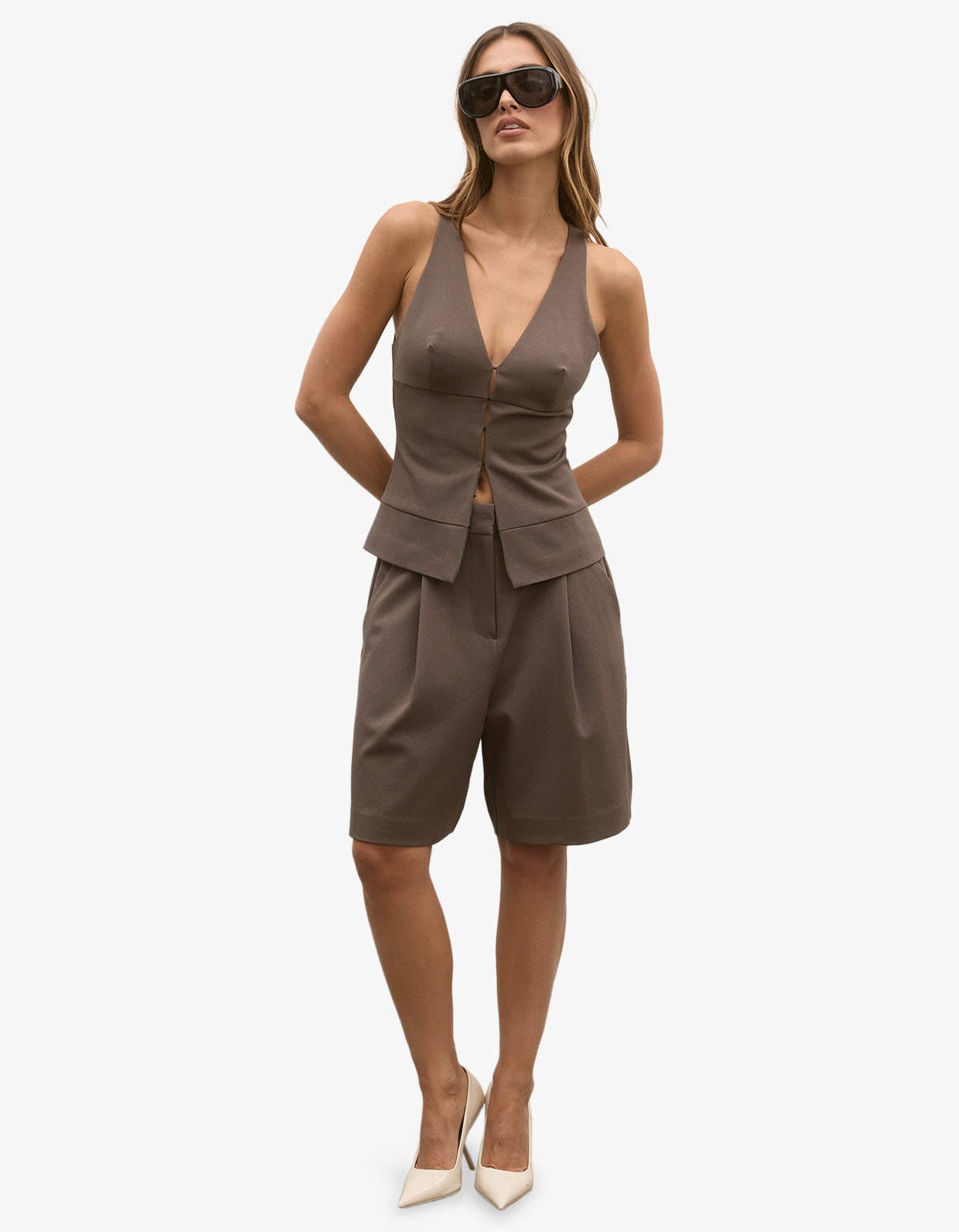 Reeve Halter Top - Mink