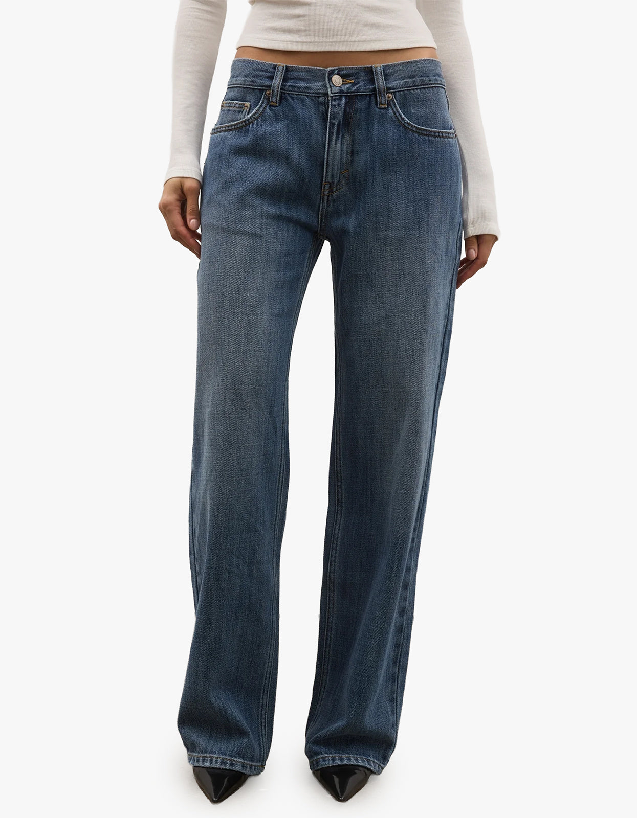 Avery Mid Rise Relaxed Jean - Tuscan Blue