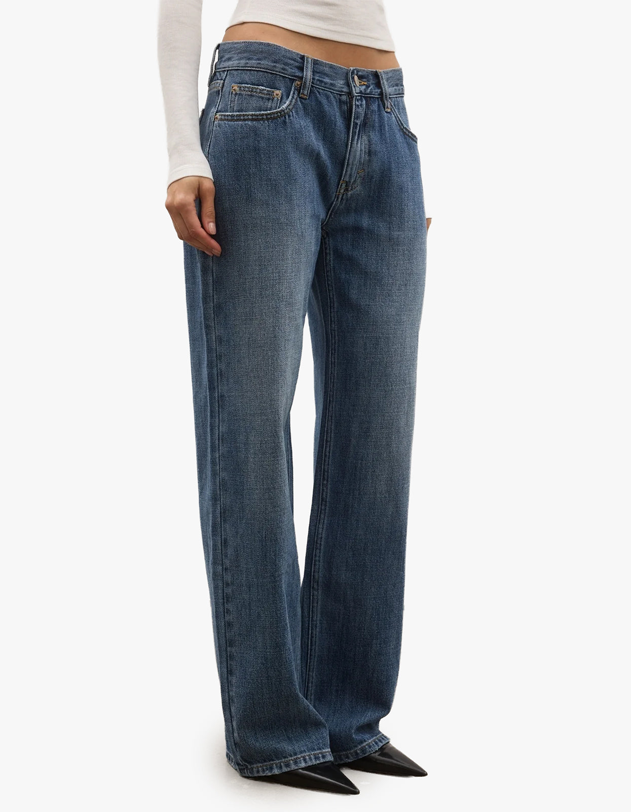 Avery Mid Rise Relaxed Jean - Tuscan Blue